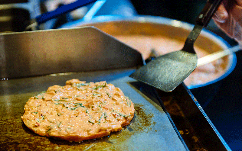 Light up the party with Kimchi Pancakes