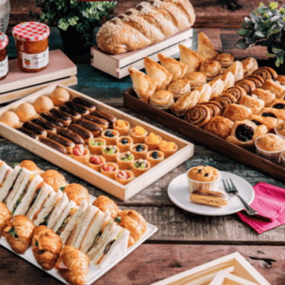Shiok kitchen catering sandwhich sharing platters and mini French pastries Singapore.